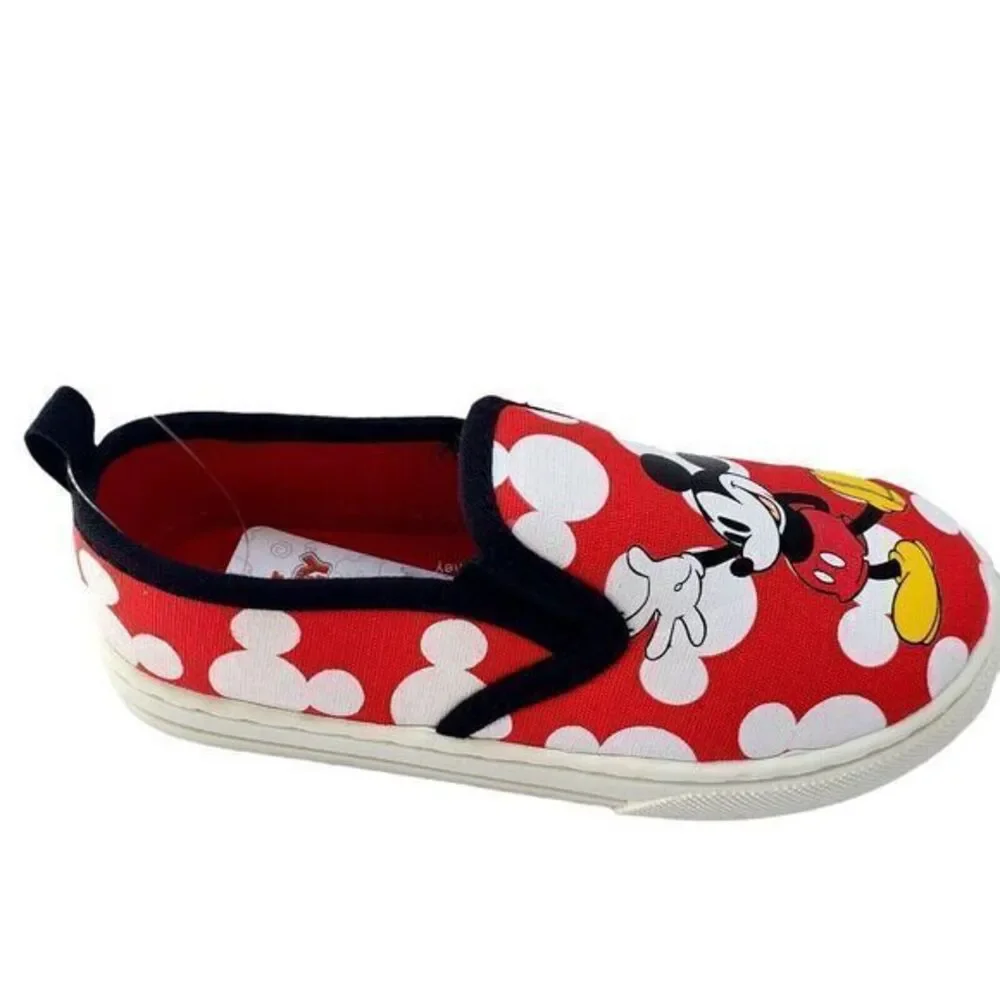 Disney Shoes For Girls Without‎ Laces Mickey Mouse Size 10 Red New